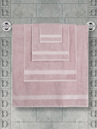 Махровое полотенце для ванной AREL Karna, розовое-2