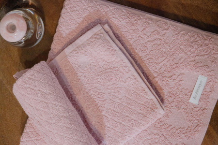 Махровое полотенце Buddemeyer 1069 Ellen, розовое-2